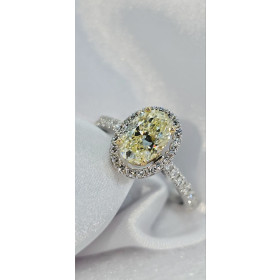 Кольцо из белого золота в стиле Cartier c бриллиантами 1,420 ct